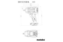SSW 18 LTX 800 BL METABO AVVITATORE A MASSA A BATTENTE A BATTERIA