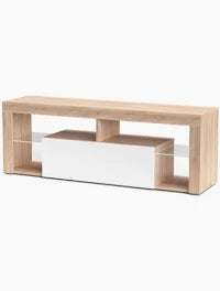 MOBILE TV HUGO ROVERE SONOMA/BIANCO LUCIDO 140X35Xh50 cm