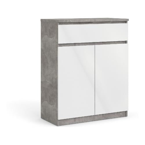 MOBILE NAIA CEMENTO/BIANCO 80X40Xh100 cm