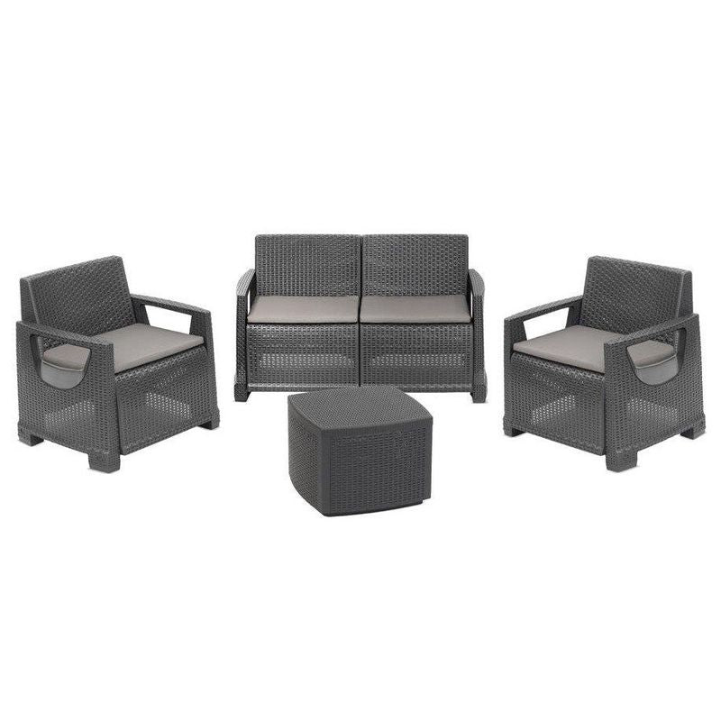 SET RATTAN BELLAGIO ( color. bianco o antracite )