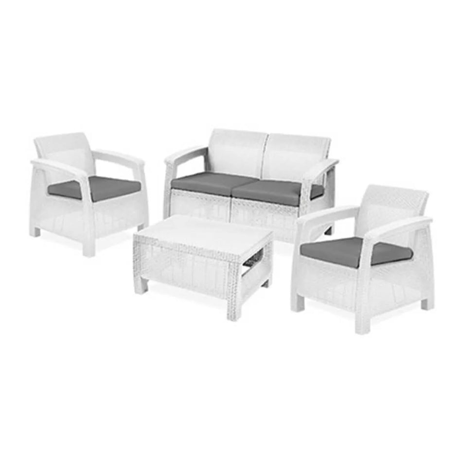 SET RATTANA CORFU' ( color. bianco o cappuccino )
