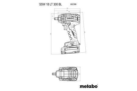 SSW 18 LT 300 BL METABO AVVITATORE A MASSA BATTENTE A BATTERIA