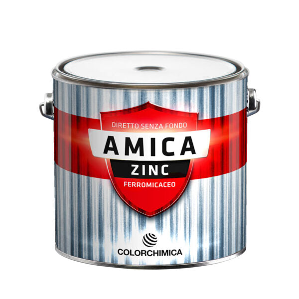AMICA ZINC FERROMICACEO - Smalto per lamiere zincate  Lt 2,5