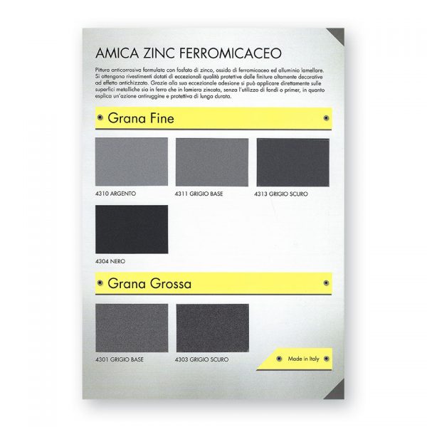 AMICA ZINC FERROMICACEO - Smalto per lamiere zincate  Lt 2,5