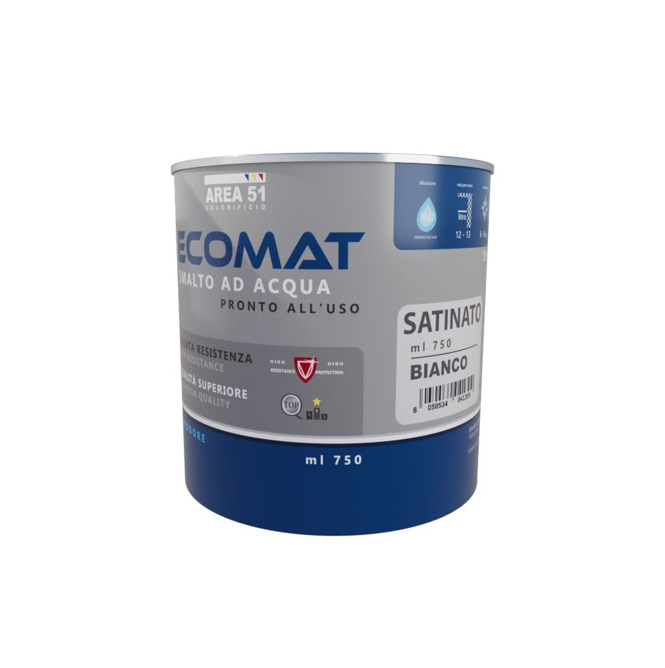 AREA 51 - Smalto ad acqua  ECOMAT SATINATO BIANCO