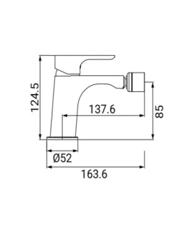MISCELATORE BIDET SERIE CLOE IDRO BRIC
