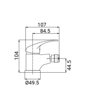 MISCELATORE BIDET SERIE EVA IDRO BRIC