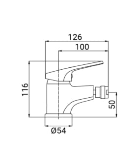 MISCELATORE BIDET SERIE MIA IDRO BRIC