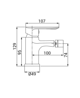 MISCELATORE BIDET SERIE ONE IDRO BRIC