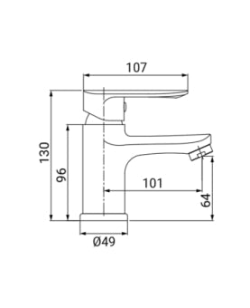 MISCELATORE LAVABO SERIE ONE IDRO BRIC