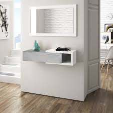 MOBILE INGRESSO NOON BIANCO/CEMENTO 95X26Xh19 cm