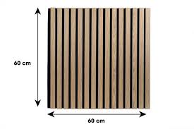 PANNELLO FONOASSORBENTE DECORATIVO NOCE CHIARO 60X60